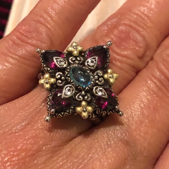 BARBARA BIXBY Jewelry - BARBARA BIXBY Sterling Silver/ 18K Gemstone Ring